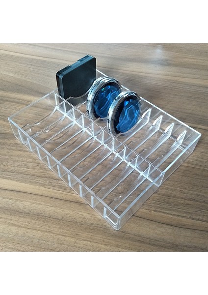 Şeffaf Akrilik Toz Kek Ekran Standı Durumda Mücevher Kutusu Makyaj Organizatör Kozmetik 20 Yuvaları Depolama Tutucu | Saklama Kutuları ve bidon modelleri