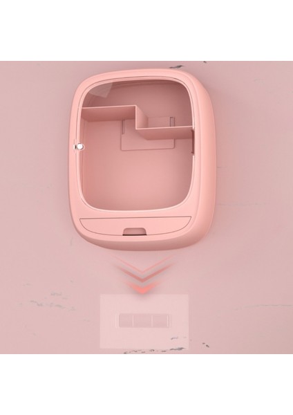 Büyük Kapasiteli Plastik Makyaj Organizatörü - Pembe (Yurt Dışından)
