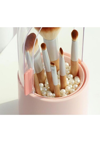 Makyaj Fırça Saklama Kutusu Makyaj Organizatör Kozmetik Ruj Ekran Standı Kaş Kalem Varil Plastik Kutu Toz Geçirmez Büyük modelleri