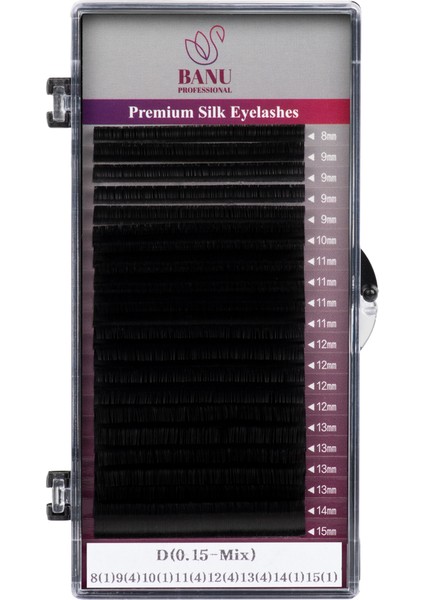 Ipek Kirpik Premium Silk D-0.15 Mix 8-15MM