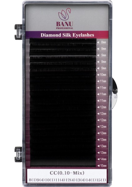 Ipek Kirpik Diamond Silk Cc-0,10 Mix 8-15MM