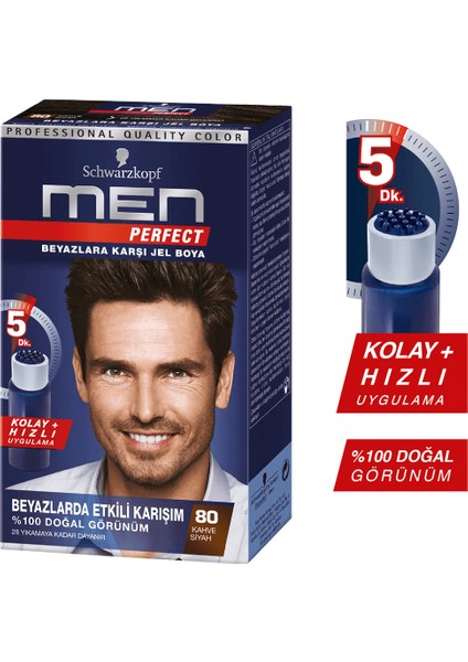 Men Perfect Saç Boyası No: 80 Kahve Siyah fiyatları