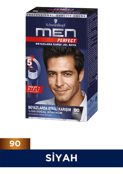 Men Perfect Saç Boyası No: 90 Siyah