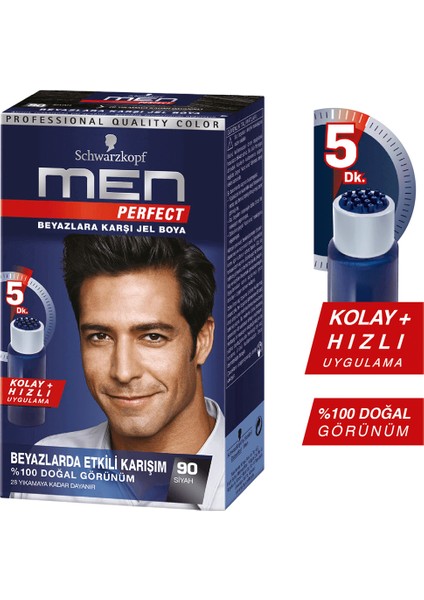 Men Perfect Saç Boyası No: 90 Siyah fiyatları
