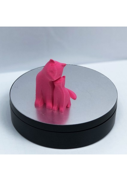 3D Anne ve Yavru Kedi Figürlü Biblo / Oyuncak fırsatları