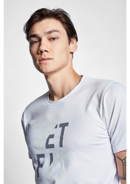 Beyaz Erkek Kısa Kollu T-Shirt 22B-1123 indirimleri