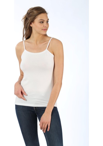 Kadın Ince Askılı Atlet Beyaz | K23319