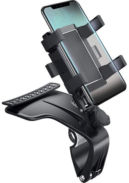 Halidi Araç Telefon Tutucu Numaratörlü 360 Derece Dönebilen Gösterge Üstü Torpido Üstü Telefon Tutucu