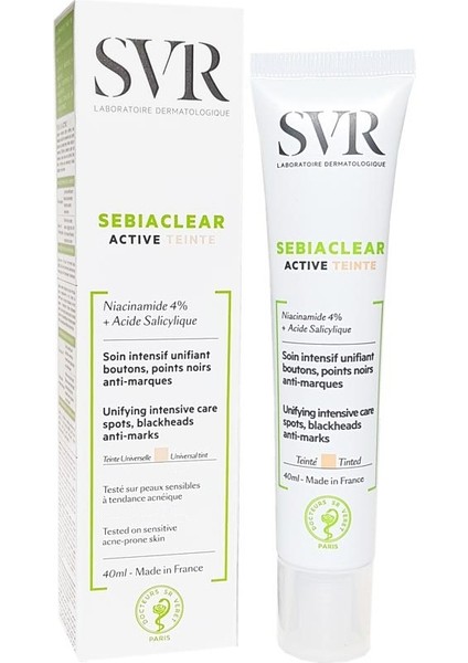 Sebiaclear Active Teinte Bakım Kremi 40 ml