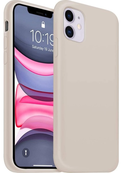 Apple iPhone x Silikon Case Mikrofiber Iç Arka Koruma Telefon Kılıfı Gri