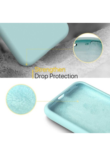 Apple iPhone 12 Pro Max Silikon Case Mikrofiber Iç Arka Koruma Telefon Kılıfı Turkuaz fiyatları