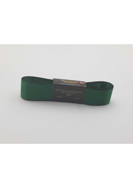 Yeşil Saten Kurdele 3 cm Genişlik 10 mt Uzunluk (1 Adet)