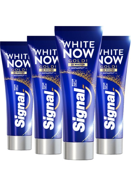 White Now Diş Macunu Gold Anında 3 Kat Beyazlık 75 Ml X4