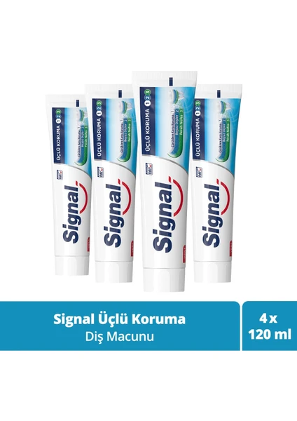 Diş Macunu Üçlü Koruma 120 Ml X4