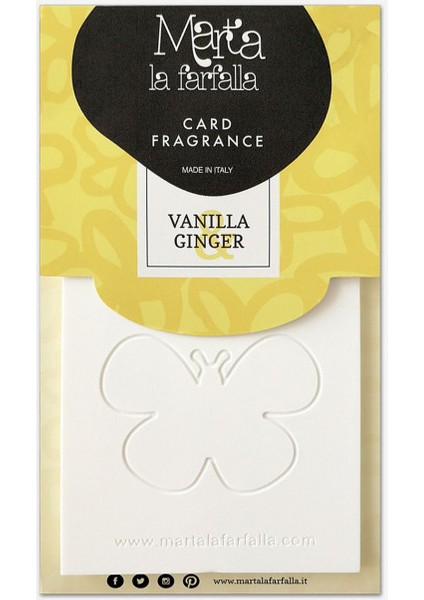 Card Vanılla & Gırger – Vanilya & Zencefil Asma Koku