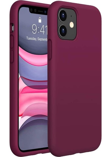 Apple iPhone 11 Pro Max Silikon Case Mikrofiber Iç Arka Koruma Telefon Kılıfı Violet