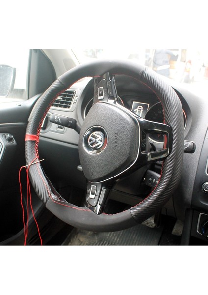Karbon Alcantra Kırmızı Dikişli Direksiyon Kılıfı fırsatları