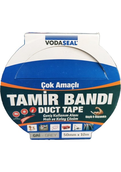 Duct Tape Tamir Bandı 50 x 10 M Gri