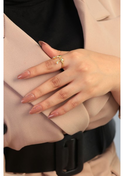 Silver Yıldız Figürlü Ayarlanabilir 925 Ayar Gümüş Yüzük fırsatları