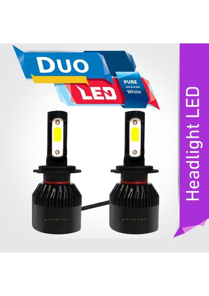 Duo H7 LED Xenon 6000 Lümen Headlıght