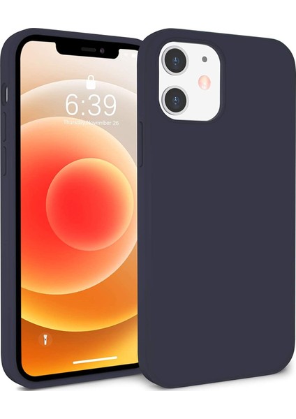 Apple iPhone 11 Pro Max Silikon Case Mikrofiber Iç Arka Koruma Telefon Kılıfı Lacivert