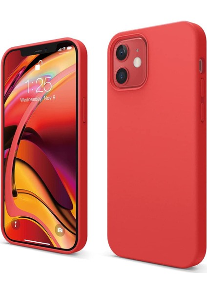 Apple iPhone 12 Pro Max Silikon Case Mikrofiber Iç Arka Koruma Telefon Kılıfı Bordo