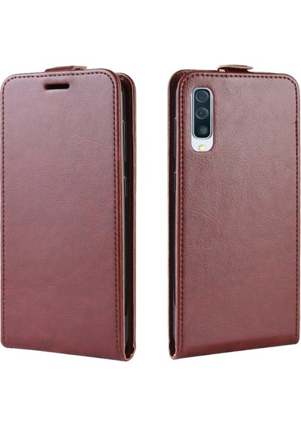 Samsung Galaxy A50 / A50S / A30S Için Deri Mobil Kapaklı Kılıf Kahverengi (Yurt Dışından)