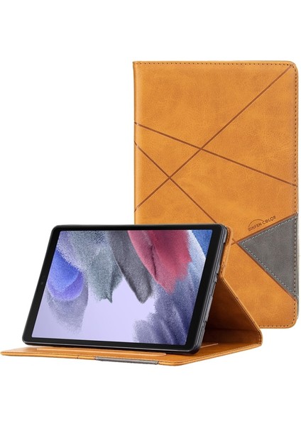 Samsung Galaxy Tab A7 Lite Için Geometrik Desen Tasarım Deri Tablet Kılıfı (Yurt Dışından)