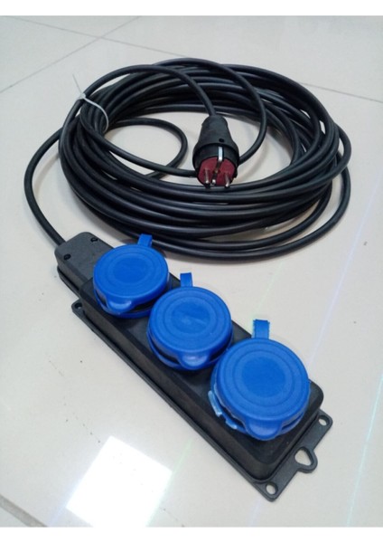 3x2,5mm2 Nym Öznur-Koç Kablo(Antigron) 5mt Tekli Monofaze Uzatma Kablosu