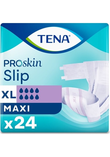 Slip Maxi Bel Bantlı Hasta Bezi, En Büyük Boy (Xl), 8 Damla, 24'Lü 3 Paket 72 Adet