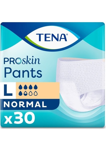 Proskin Pants Normal Emici Külot, Büyük Boy (L), 5.5 Damla, 30'Lu 2 Paket 60 Adet