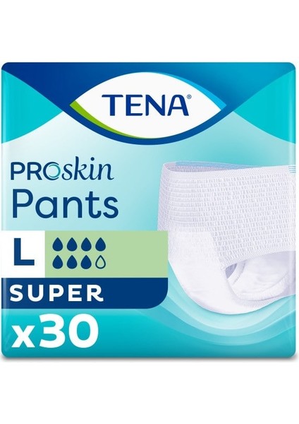 Proskin Pants Super Emici Külot, Büyük Boy (L), 7 Damla, 30'Lu 2 Paket 60 Adet