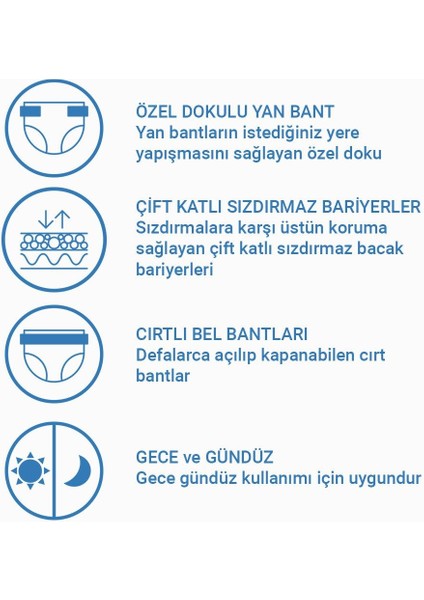 Tekstil Yüzeyli Bel Bantlı Yetişkin Hasta Bezi Xlarge 30'Lu 4 Paket 120 Adet