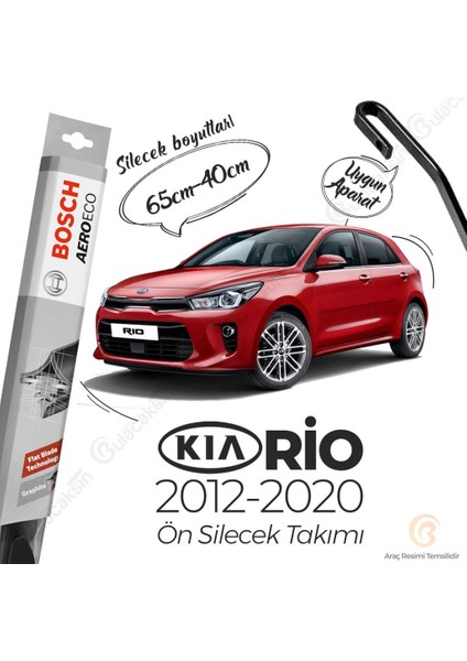 Kia Rio Muz Silecek Takımı (2012-2020) Bosch Aeroeco