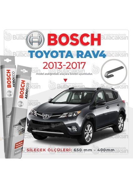 Toyota Rav4 Muz Silecek Takımı (2013-2017) Bosch Aeroeco