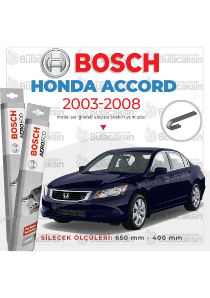 Honda Accord Muz Silecek Takımı (2003-2008) Bosch Aeroeco