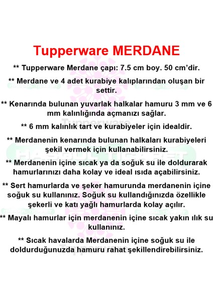 Merdane ve Kurabiye Kalıpları Sihirli Merdane Mor Hsgl