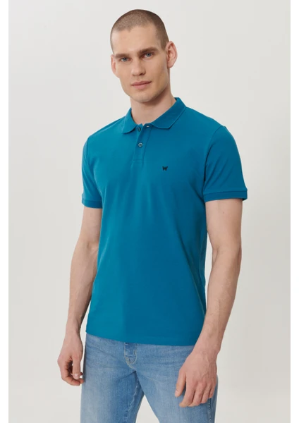 WRANGLER Erkek Regular Fit Normal Kesim Polo Yaka %100 Pamuk Tişört