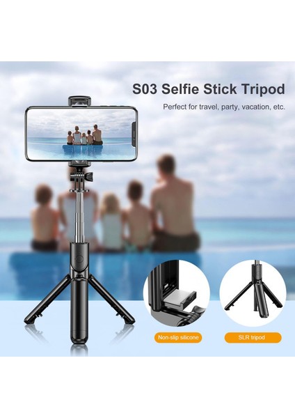 Beauty Life S03 Özçekim Çubuğu Tripod 0.1s Anlık Görüntü Uzatılabilir (Yurt Dışından)