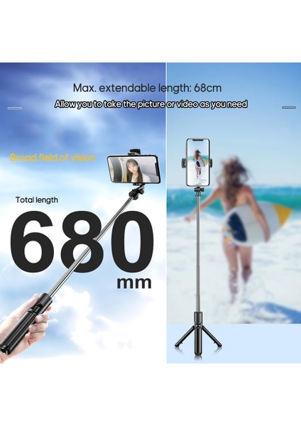 Beauty Life Bt Özçekim Sopa Katlanabilir Tripod 360 ° Döndürme (Yurt Dışından)