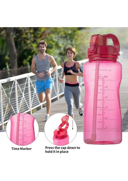 Yüksek Sıcaklık Plastik Bardak Atlama Sporu Açık Hava Sporları Büyük Kapasiteli Su Şişesi 2000ML modelleri