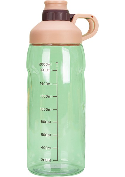 Yaratıcı Ölçekli Bardak Büyük Kapasiteli Açık Şeffaf Su Bardağı 2000ML