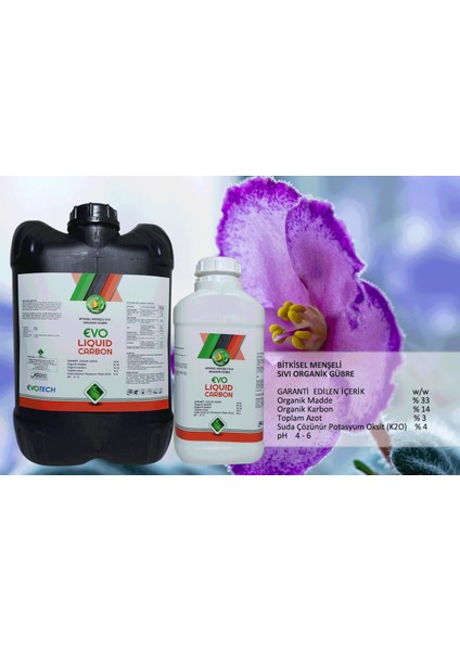 Evo Liquid Carbon Bitkisel Menşeli Sıvı Organik Gübre 20 Lt