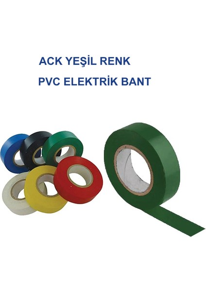 AY90-00105 Yeşil Pvc Elektrik Izolasyon Bandı