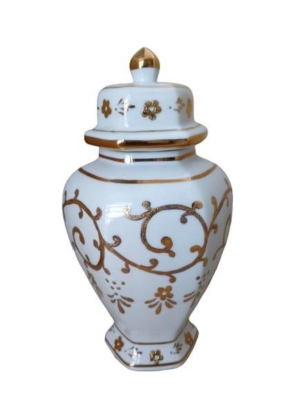 Sır Küpü 22 cm Vazo B.altın Renk