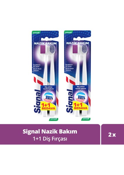 Diş Fırçası Ergonomik ve Etkin Temizlik 1+1 X2