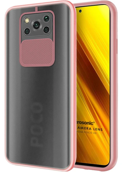 Xiaomi Poco X3 Pro Sürgülü Kamera Korumalı Kılıf