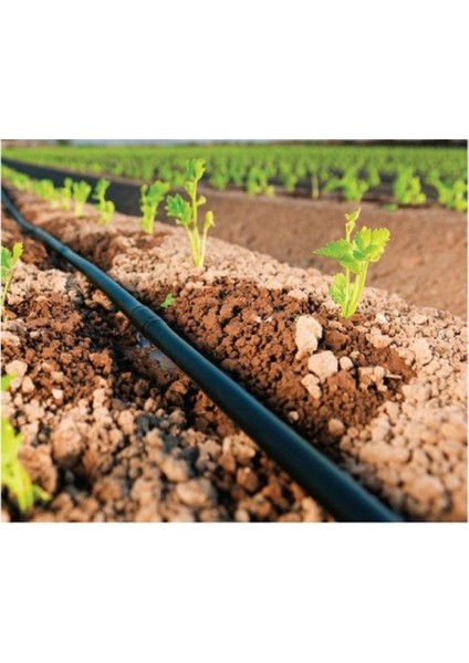Delikli Yuvarlak Damlama Sulama Borusu 20' lik Delik Aralığı 20 cm 1 Top (300 metre)