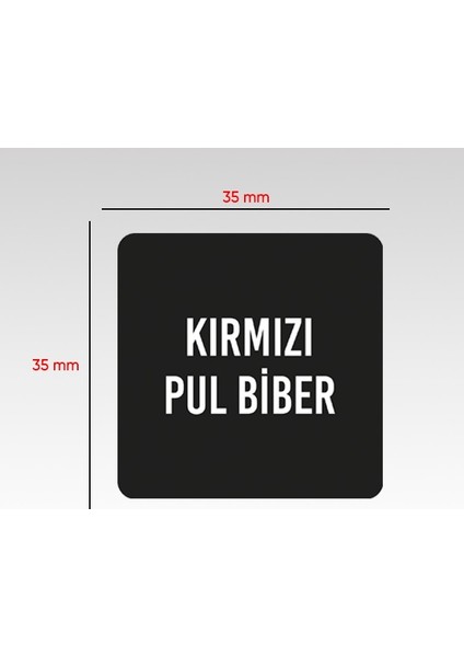 216 Adet Yıkanabilir Baharat - Bakliyat - Kuruyemiş - Bitki - Çay - Kahve Kavanoz Etiket Sticker 35 x 35 mm