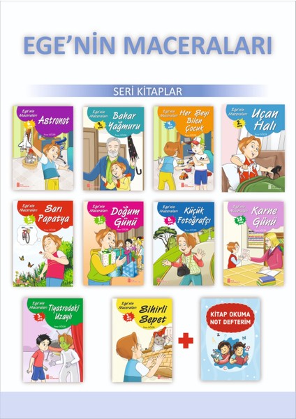 1. ve 2. Sınıflar Için Ege'nin Maceraları Öykü Dizisi + Kitap Okuma Not Defteri